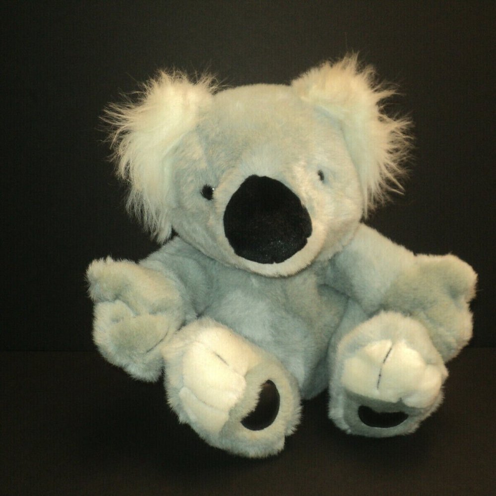 Vintage 1992 Cuddle Wit Koala Plush Stuffed Toy Light Gray 13" H x 11" W Great!